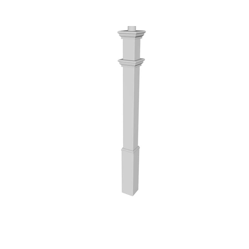 6″L x 6″W x 74″H Sturbridge Vinyl Lamp Post, White, VA94428 - Hercitys