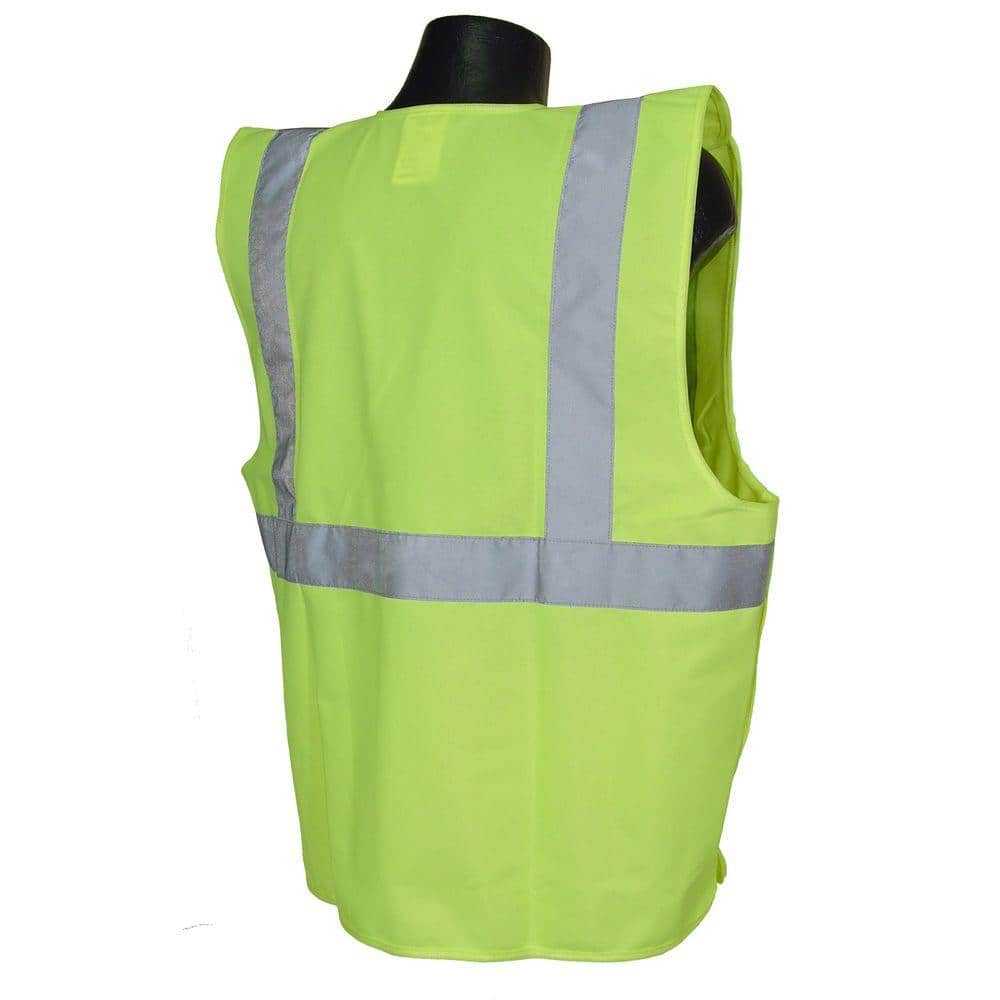 Cl 2 Solid Green 5x Breakaway Safety Vest - Hercitys