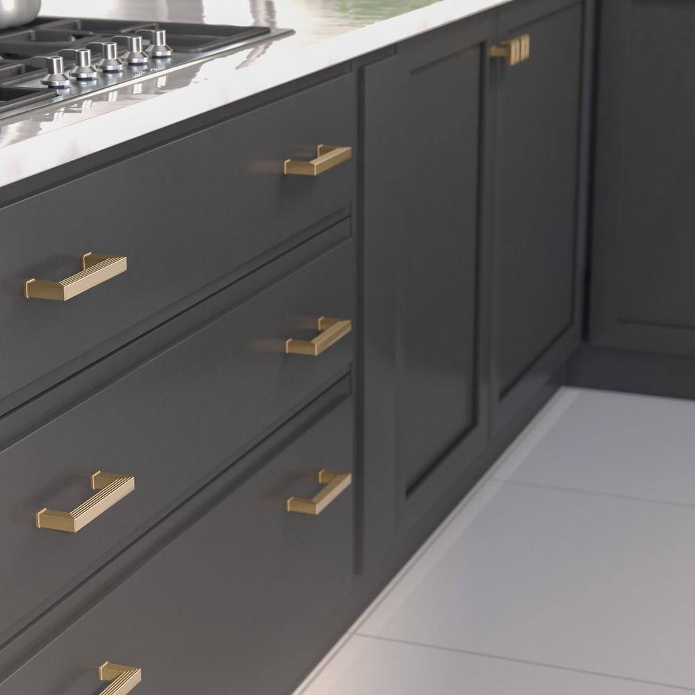 Como Collection 3-3/4 in. (96 mm) Classic Champagne Bronze Rectangular Cabinet Bar Pull - Hercitys