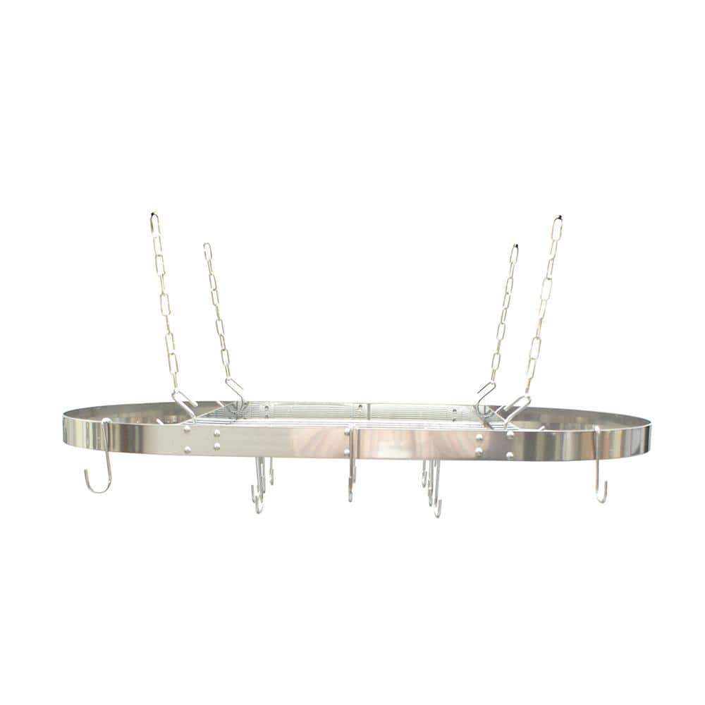 Oval Hanging Ceiling Pot Rack-Stainless Steel - Hercitys