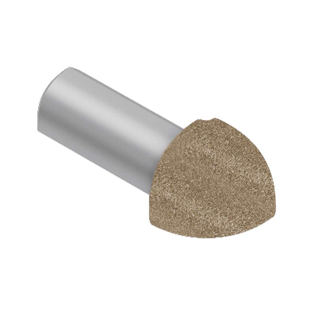 Rondec Beige 1/4 in. x 1 in. Color-Coated Aluminum Tile Edging Trim 90-Degree Outside Corner - Hercitys