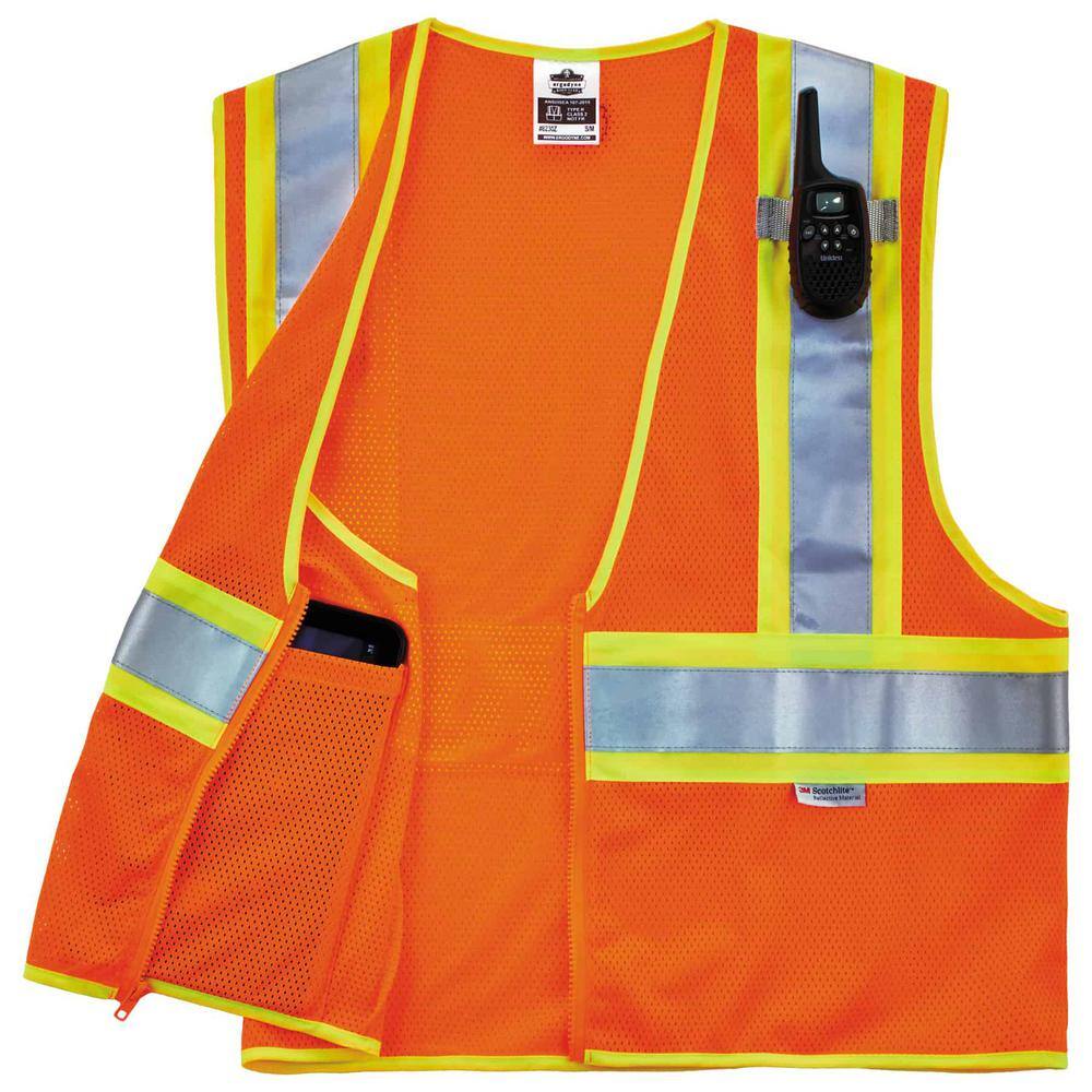 GLoWEAR 8230ZS/M Orange Hi-Vis Type R Class 2 Two-Tone Vest - Hercitys