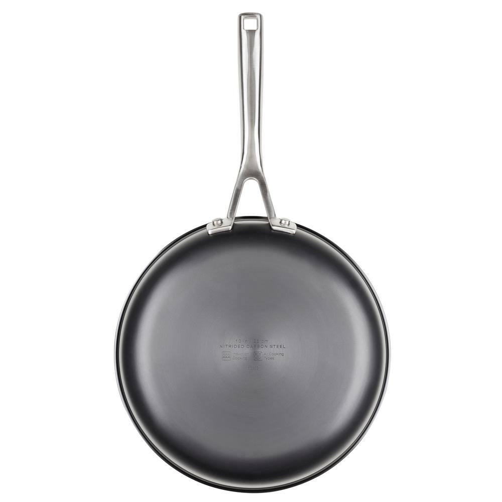 NITRO Carbon Steel 10 in. Carbon Steel Skillet in Gray - Hercitys