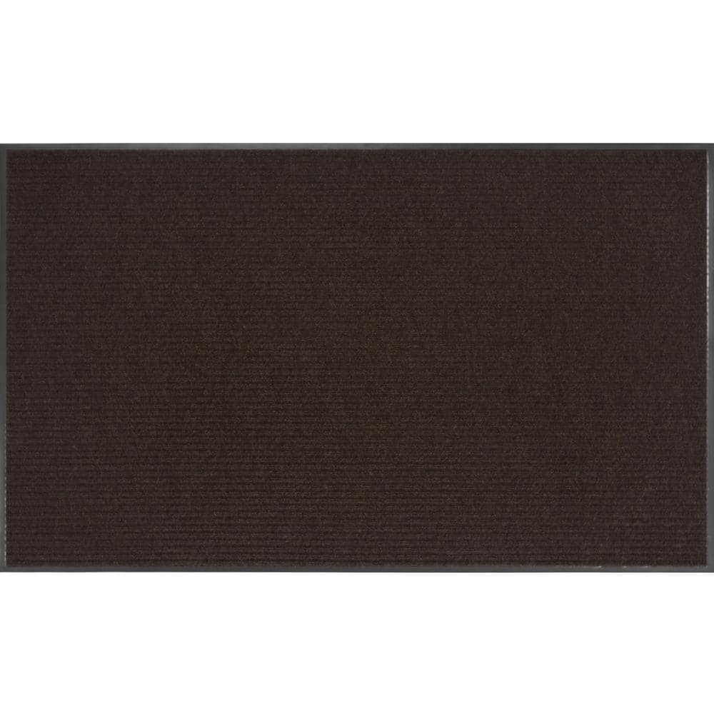Apache Rib Cocoa Brown 3 ft. x 5 ft. Non-Slip Indoor Commercial Door Mat - Hercitys