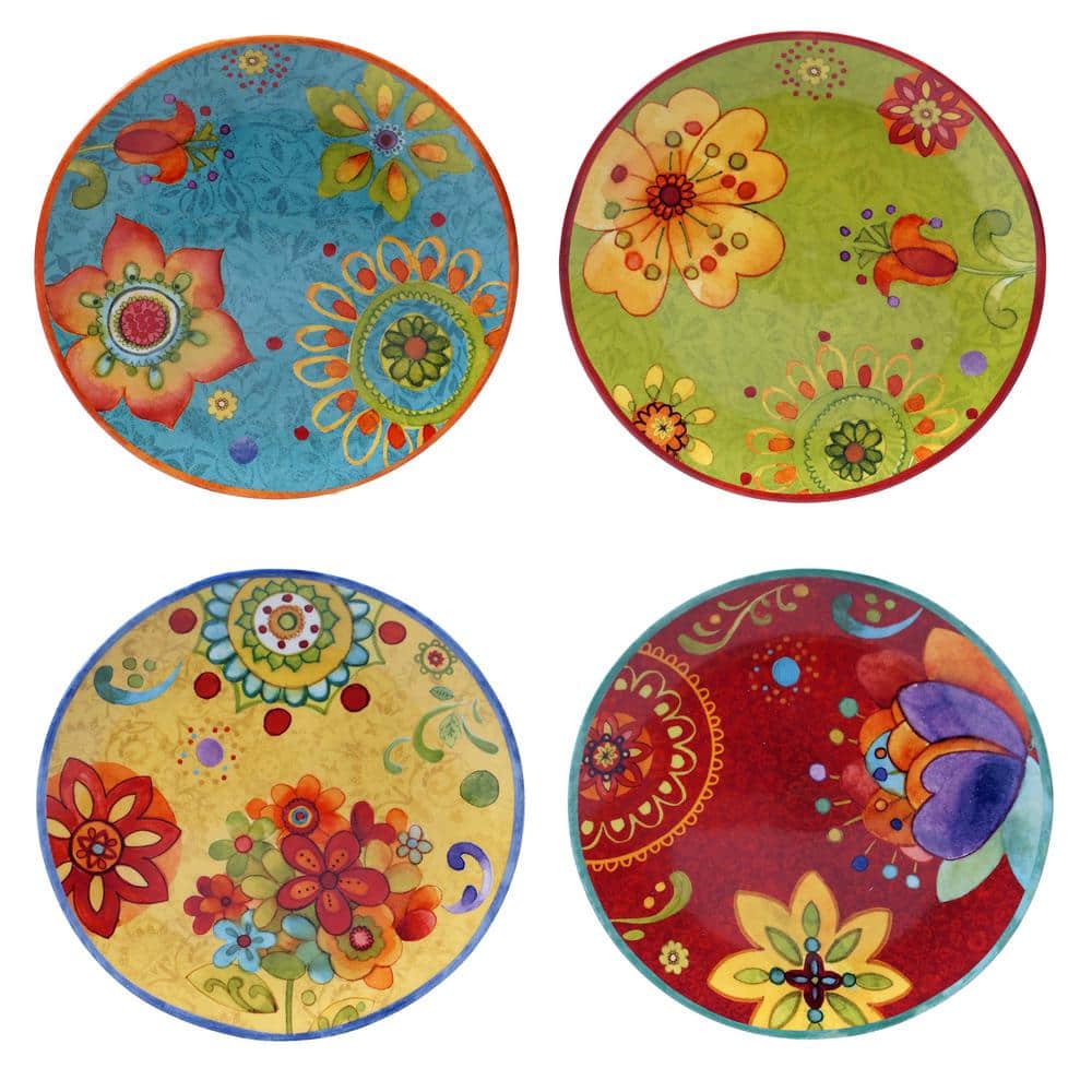Tunisian Sunset Salad and Dessert Plate (Set of 4) - Hercitys