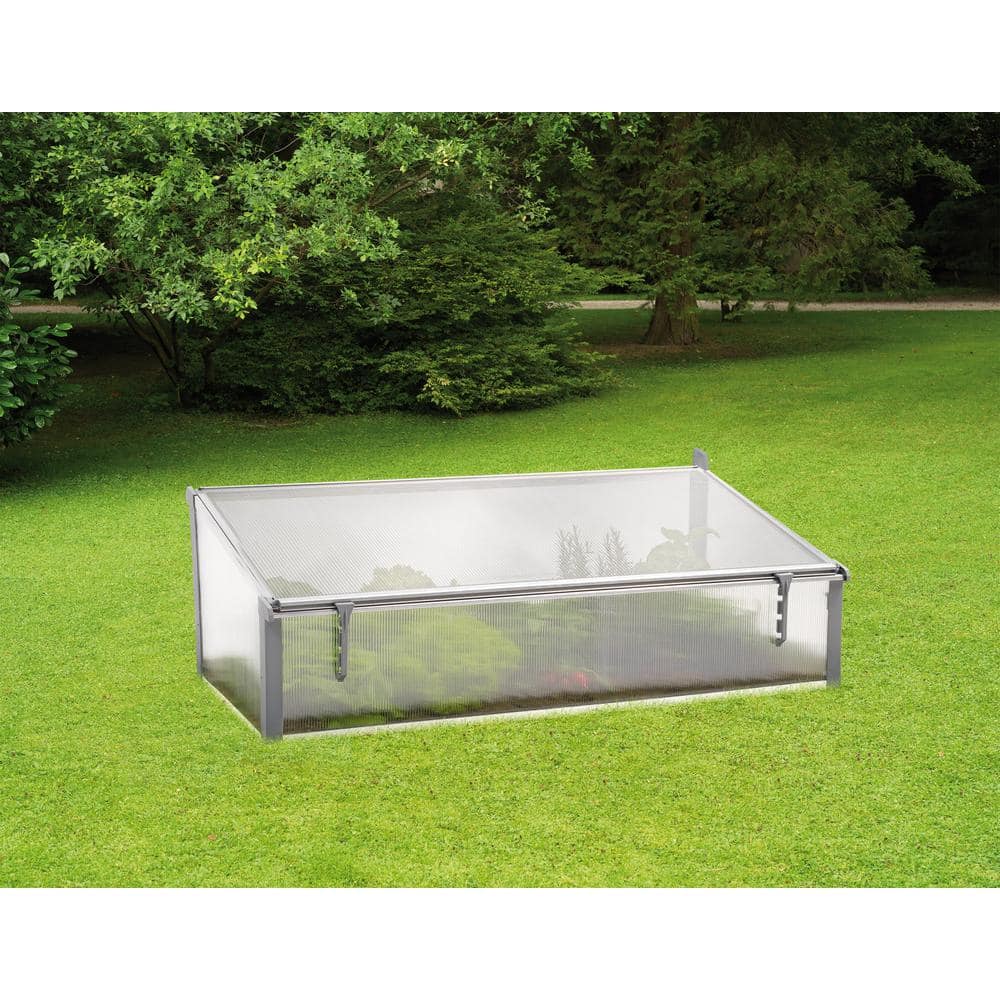 Juwel 4 ft. x 2 ft. x 16 in. Aluminum Cold Frame Greenhouse - Hercitys