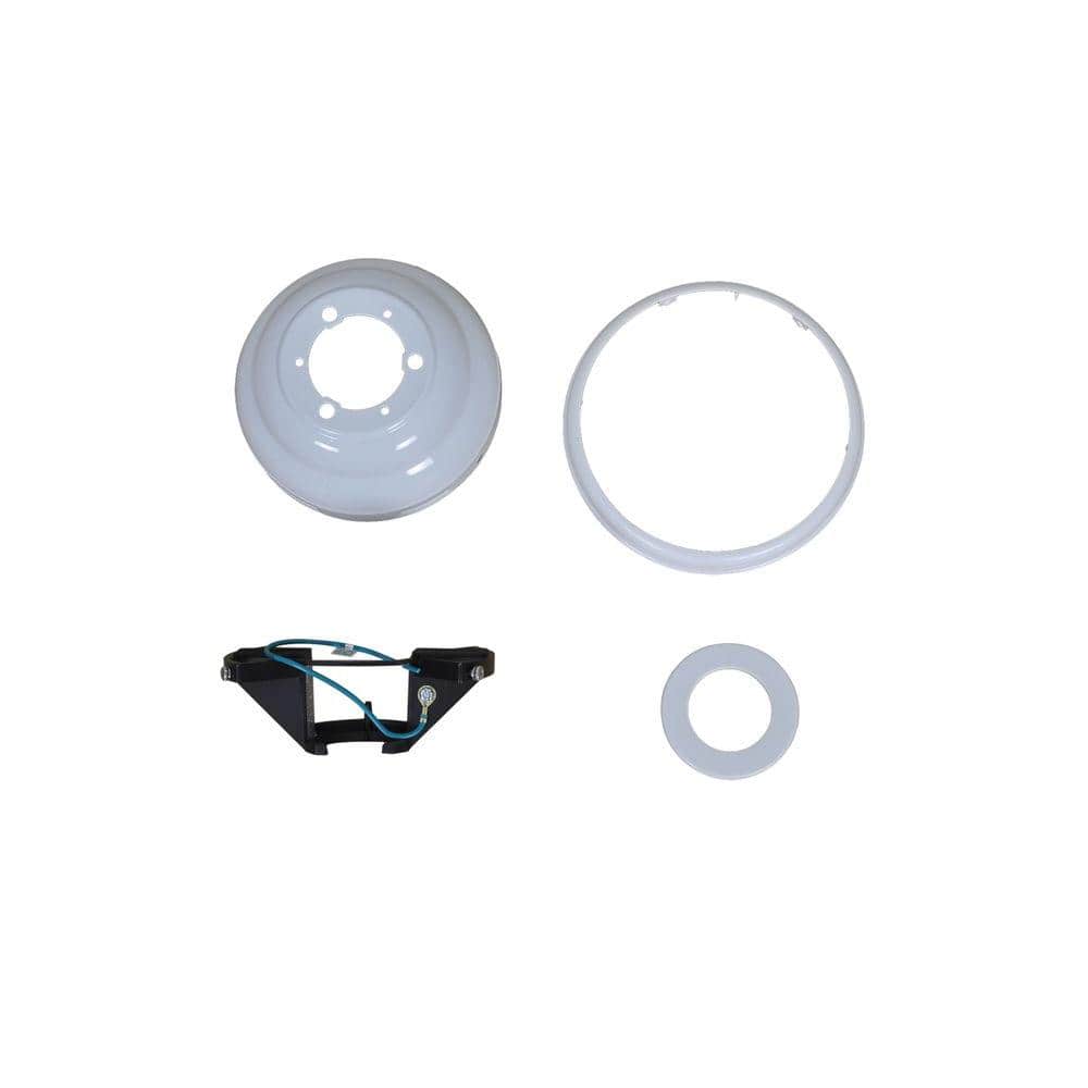 Gazebo 52 in. White Ceiling Fan Replacement Mounting Bracket and Canopy Set - Hercitys
