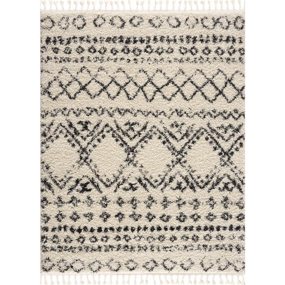 Duncans 5 ft. X 7 ft. Beige, Charcoal, Gray Area Rug - Hercitys