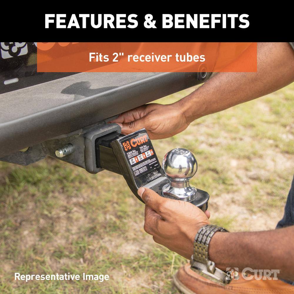 Class 4 12,000 lbs. 4 in. Drop Trailer Hitch Ball Mount Draw Bar (2 in. Shank, 9-3/8 in. Long) - Hercitys