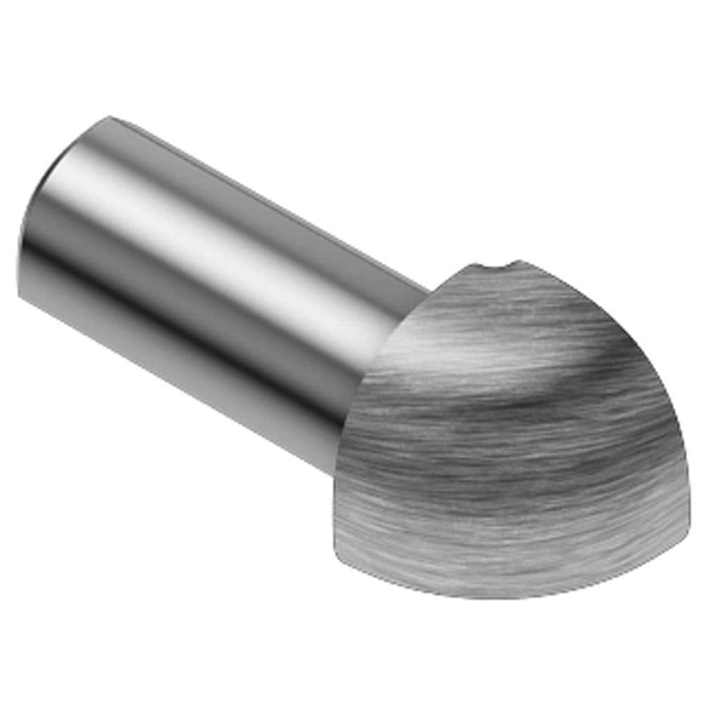 Rondec Brushed Stainless Steel 5/16 in. x 1 in. Metal 90 Degree Outside Corner - Hercitys