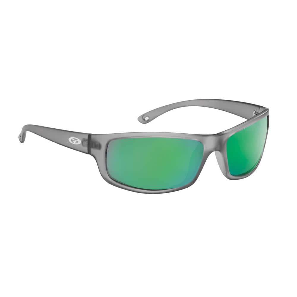 Slack Tide Polarized Sunglasses Granite Frame with Amber Green Mirror Lens - Hercitys