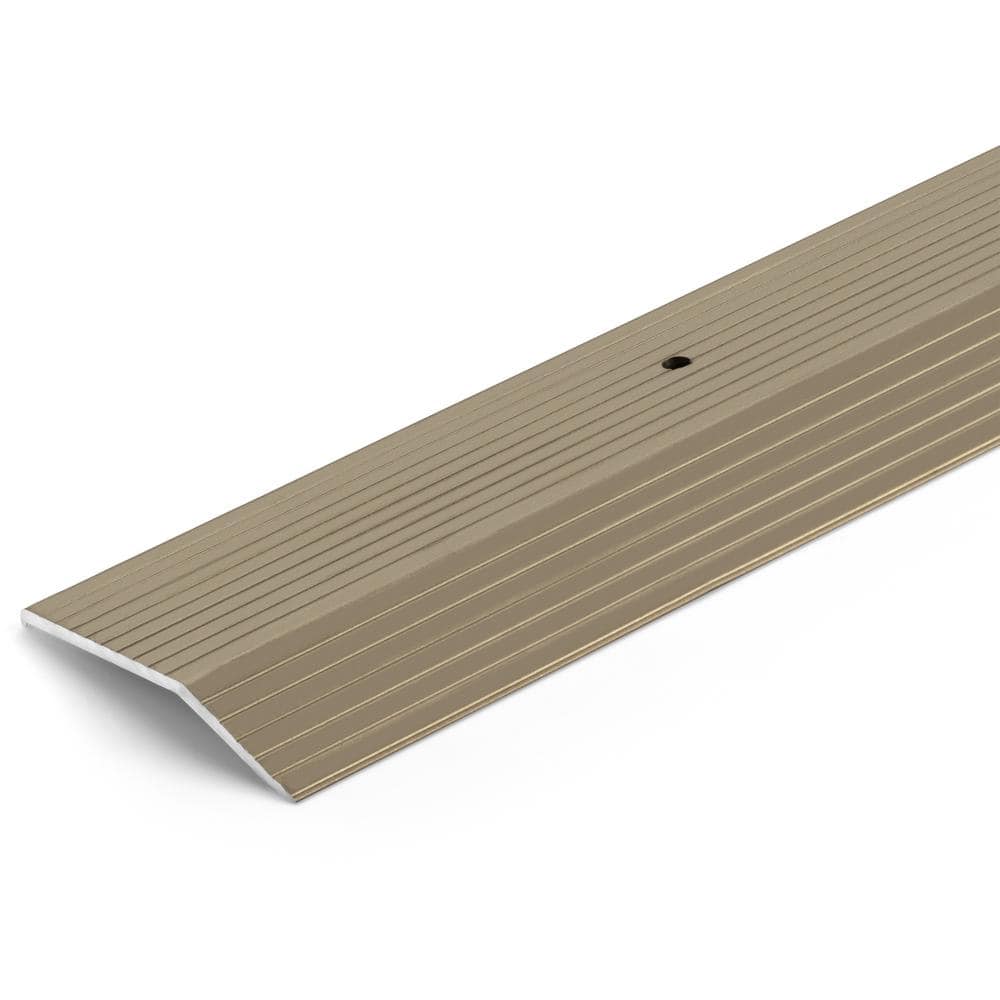 Satin Nickel 2 in. x 72 in. Carpet Trim Transition Strip - Hercitys