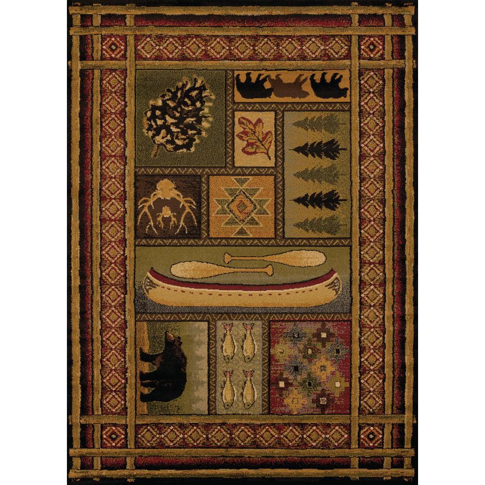 Affinity Lodge Canvas Multi 5 ft. 3 in. x 7 ft. 2 in. Area Rug - Hercitys
