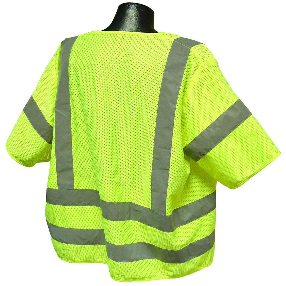 Std Class 3 Large Green Mesh Safety Vest - Hercitys