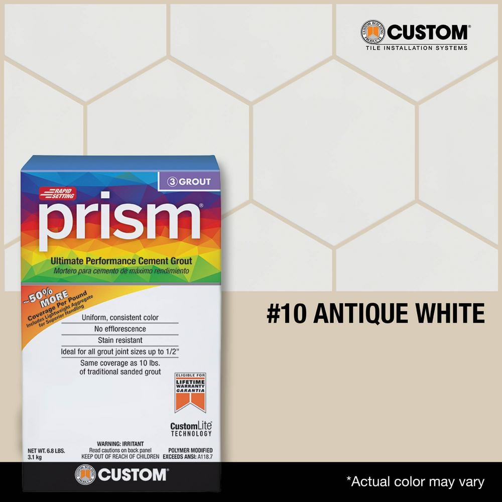 Prism #10 Antique White 17 lb. Ultimate Performance Grout - Hercitys