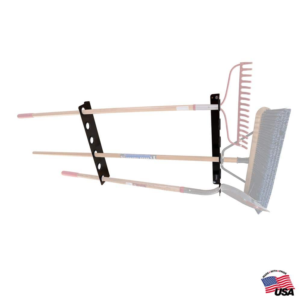 Horizontal Enclosed Landscape Trailer Hand Tool Holder Rack for Shovels Rakes and Other Tools - Hercitys