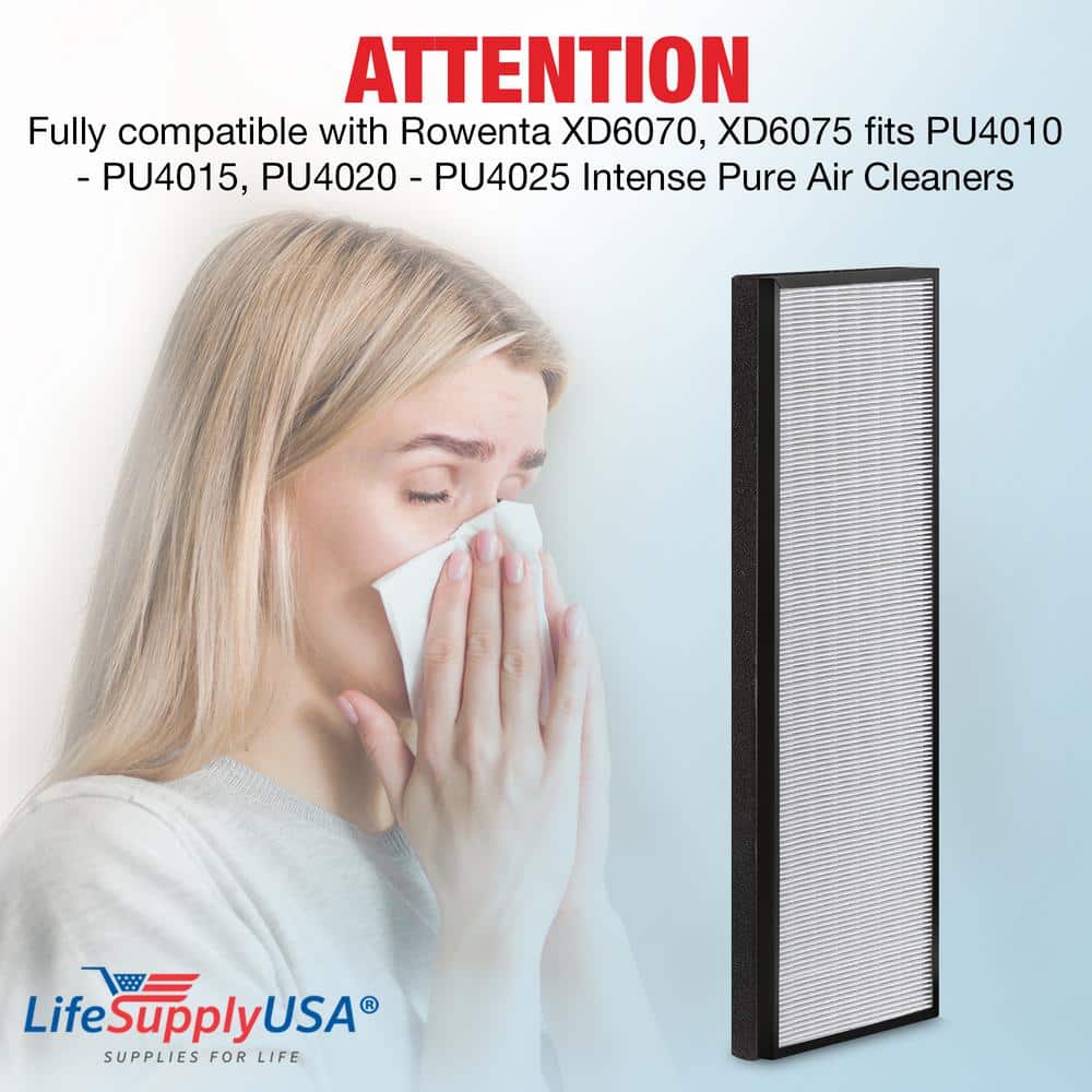 True HEPA Filter Replacement Compatible with Rowenta XD6070, XD6075 fits PU4010 – PU4015, PU4020 – PU4025 - Hercitys