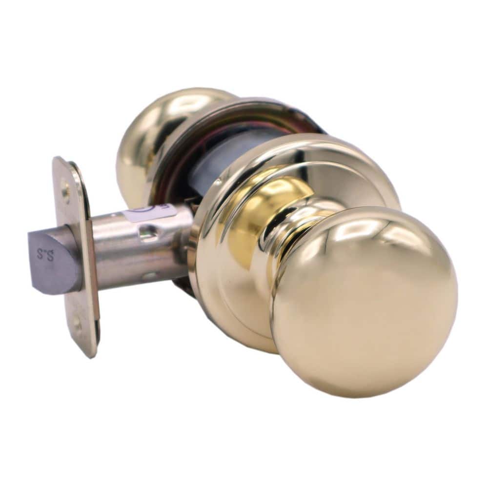 Grade 2 Aubryn Passage (Hall/Closet) Knob Bright Brass - Hercitys