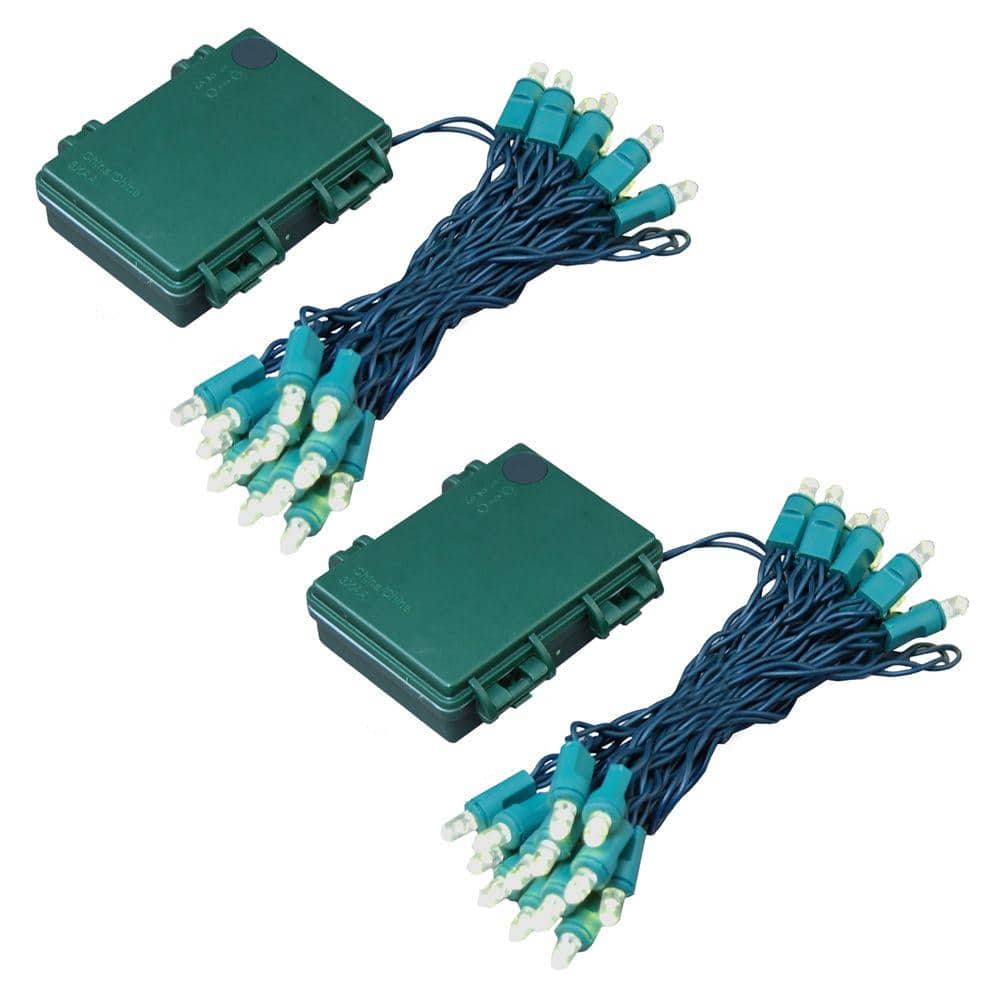 9.5 ft. 25-Light Warm White Battery Operated String Lights (Set of 2) - Hercitys