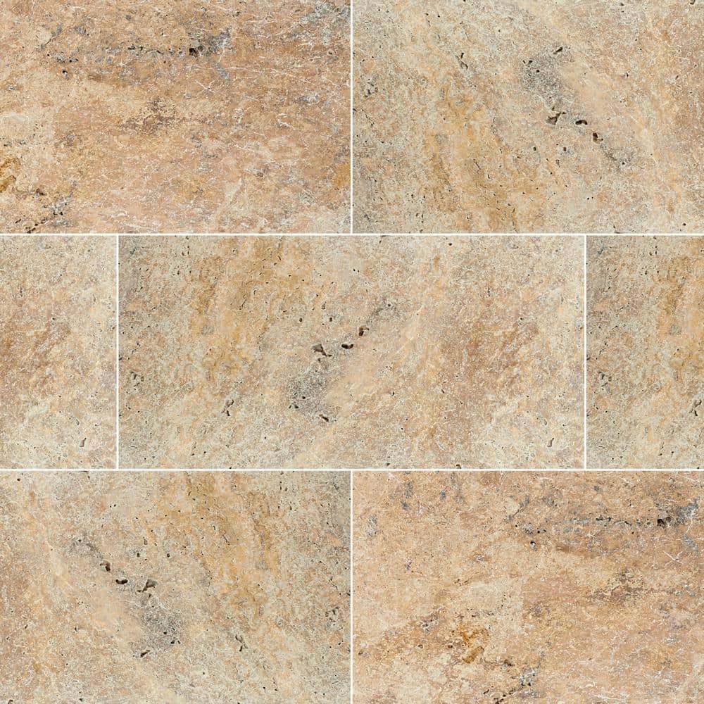 Tuscany Scabas 2 cm. x 16 in. x 24 in. Tumbled Travertine Paver Tile (2.67 sq. ft.) - Hercitys