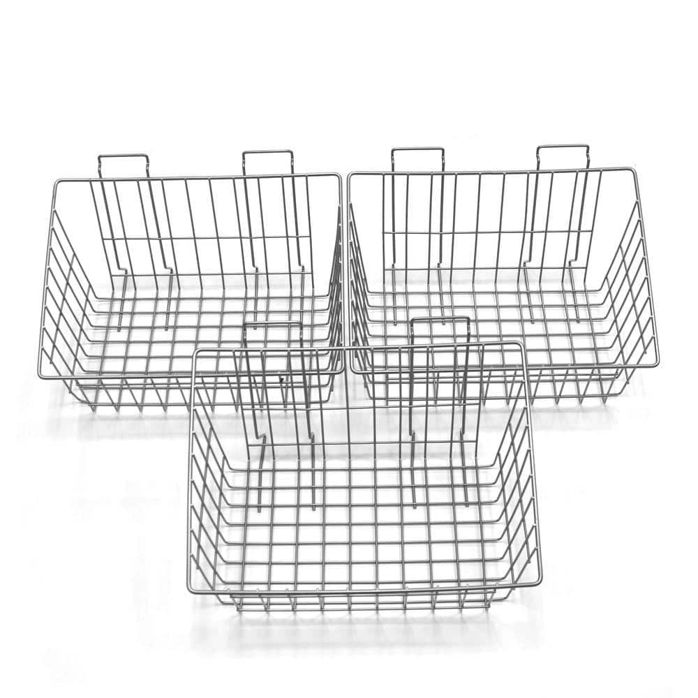 Slatwall Metal Basket (3-Pack) - Hercitys