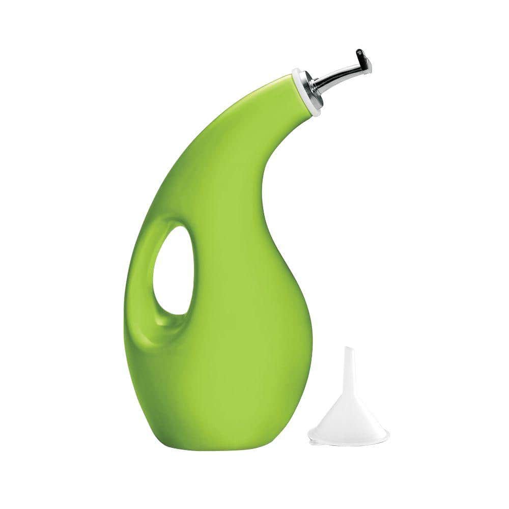 Stoneware Green Oil & Vinegar Dispensing Bottle - Hercitys
