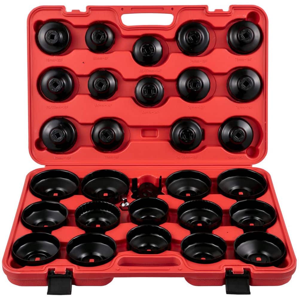 Oil Filter Socket Set, 30 Pieces Oil Filter Wrench Set, Sturdy Steel Oil Filter Socket, 3/8\ in. Oil Filter Socket - Hercitys