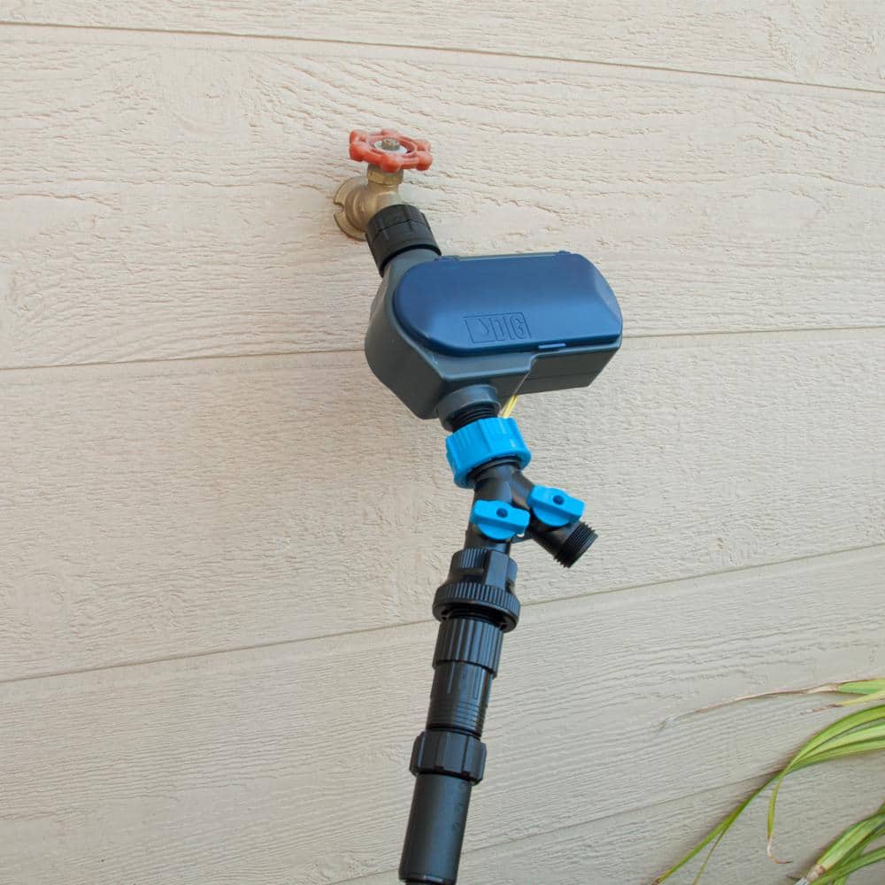 Drip zone Faucet Connection Kit with a 2-Way Splitter, Backflow Device and 25 PSI Pressure Regulator - Hercitys