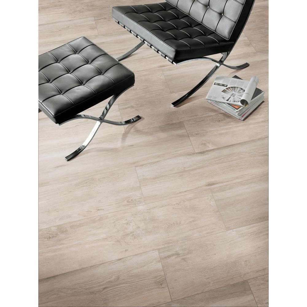 Lukas Gray 12 in. x 48 in. Porcelain Paver Tile, Grey (8 sq. ft./Case) - Hercitys