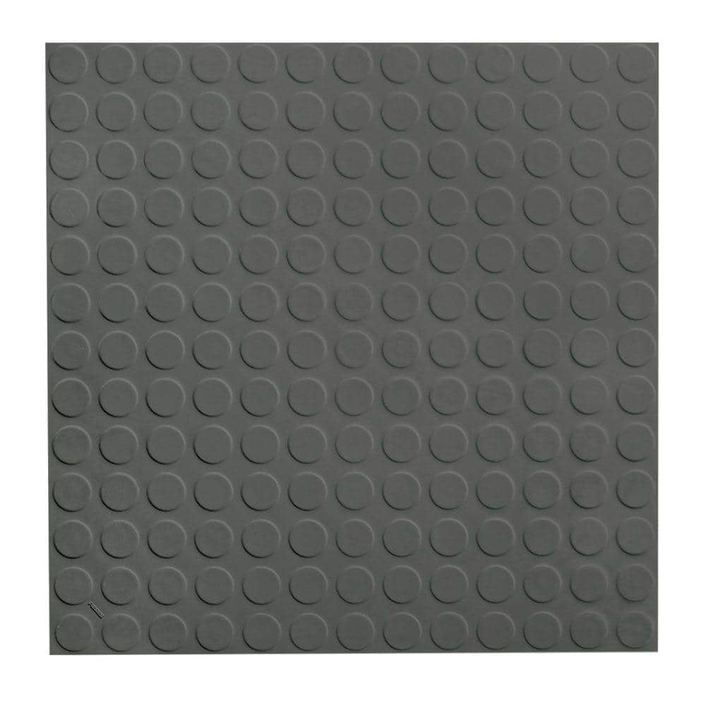 Low Profile Circular Design Lunar Dust 19.69 in. x 19.69 in. Rubber Tile - Hercitys