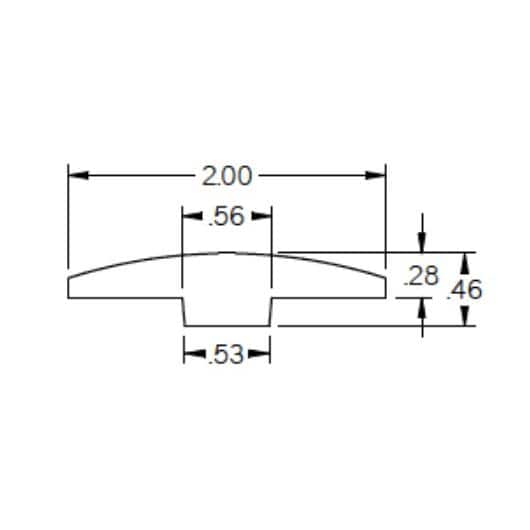 Stinger 0.28 in. Thick x 2 in. Wide x 78 in. Length Wood T-Molding - Hercitys