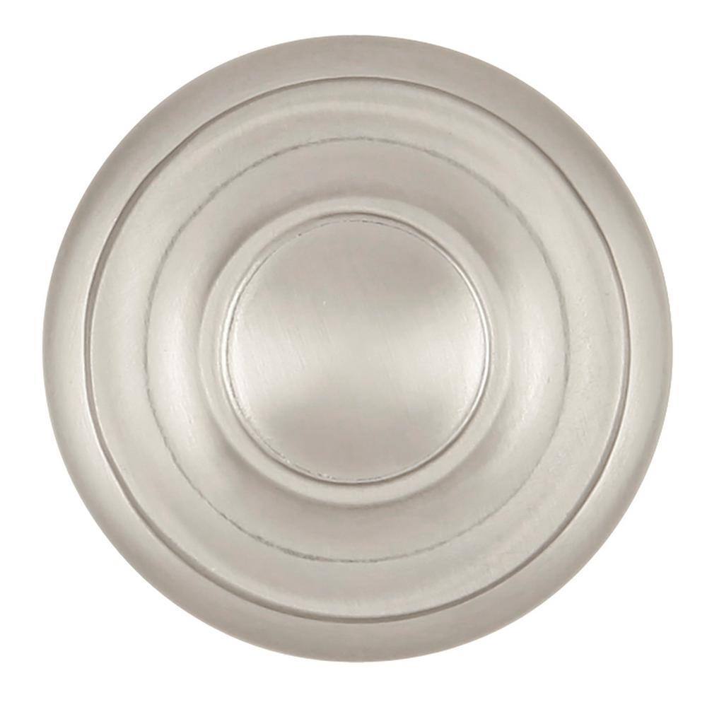 Cottage 1-1/4 in. Dia Satin Nickel Cabinet Knob (10-Pack) - Hercitys