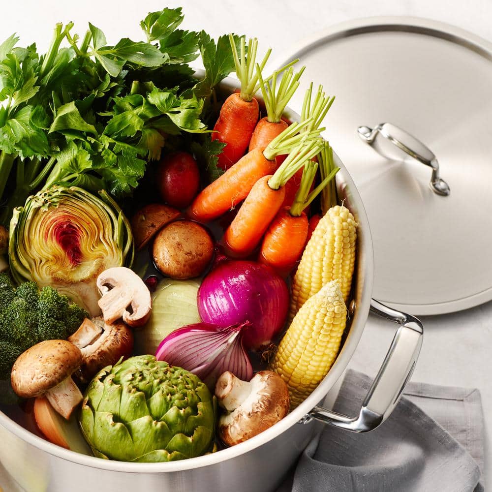 Gourmet 16 qt. Stainless Steel Stock Pot with Lid - Hercitys