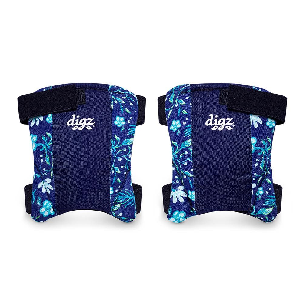 Women’s 1-Size Midnight Floral Low-Profile Gardening Knee Pads - Hercitys