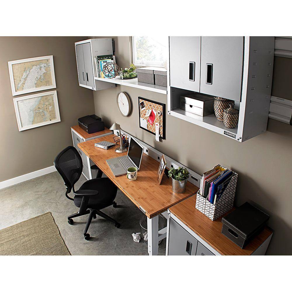 Premier Series 12 in. x 30 in. Steel Garage Wall Shelving in Hammered White - Hercitys