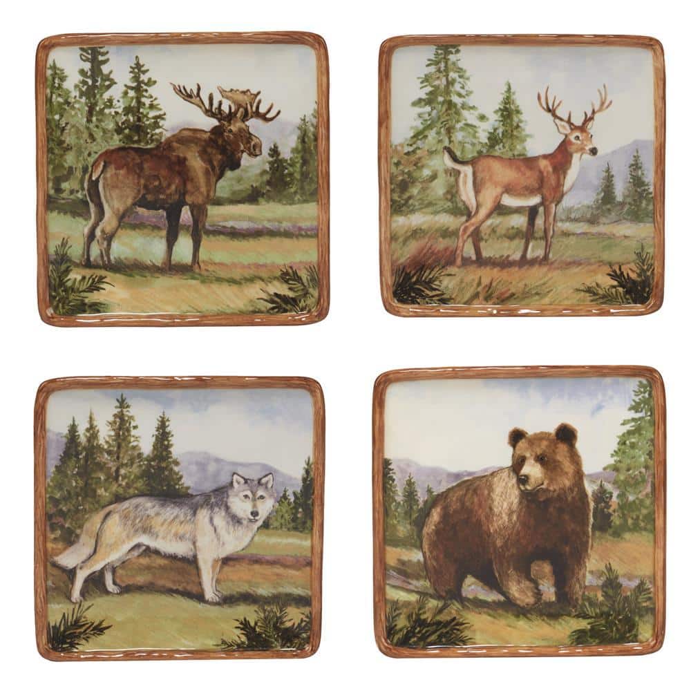 Mountain Summit Assorted Colors Canape Dessert Plates (Set of 4) - Hercitys
