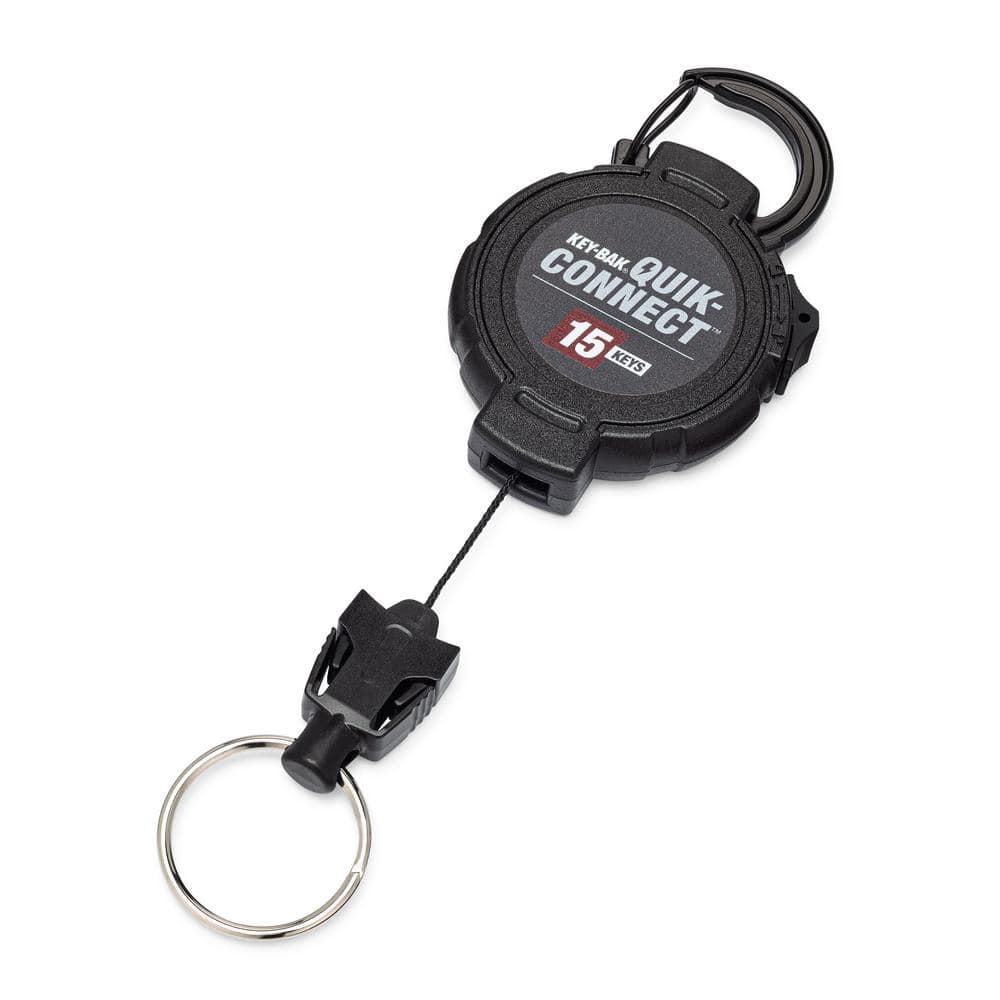 Quik-Connect 15 Key Capacity Key Management Removable and Retractable Keychain with Carabiner Clip - Hercitys