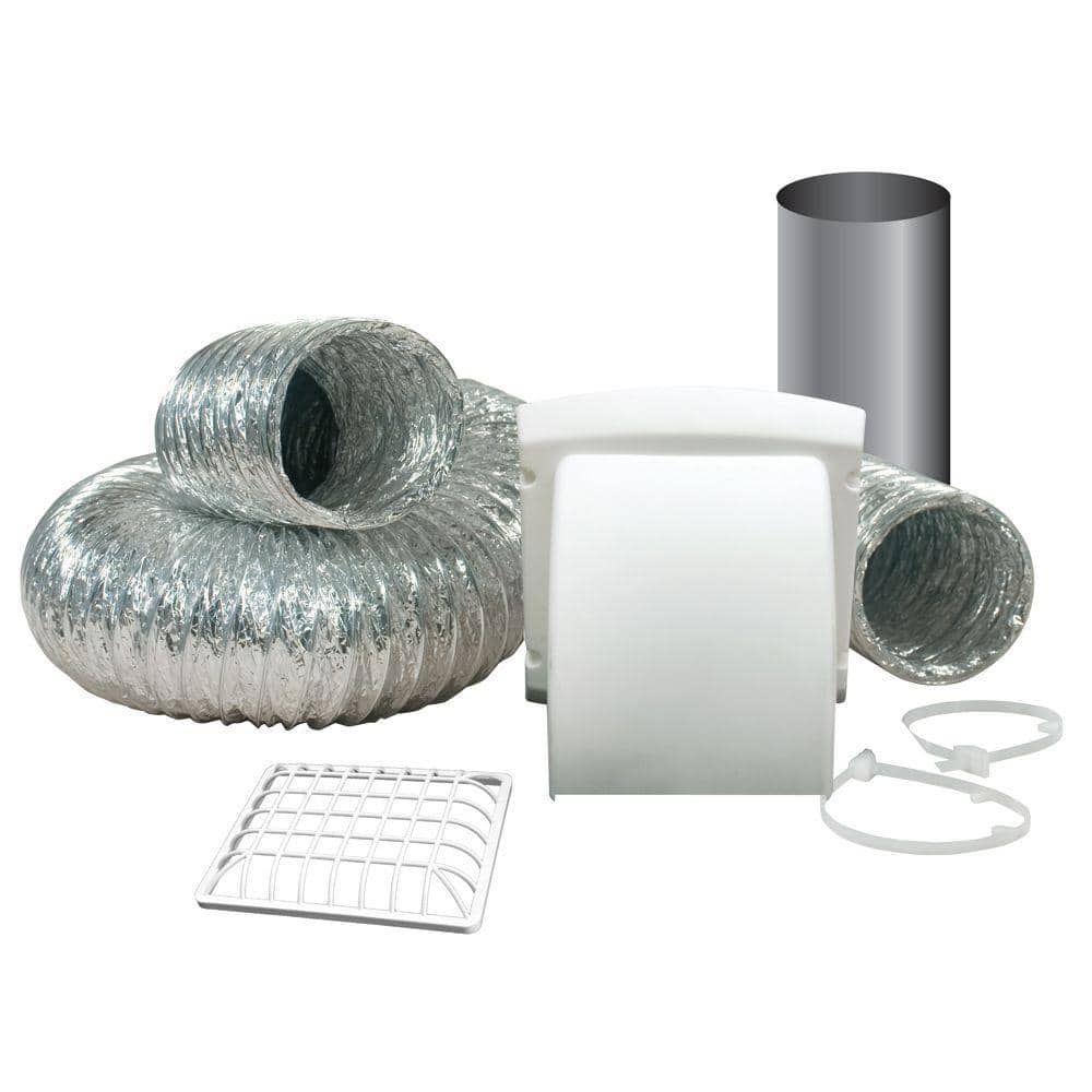 Wide Mouth Dryer Vent Kit with 4 in. x 8 ft. Aluminum Dryer Duct - Hercitys