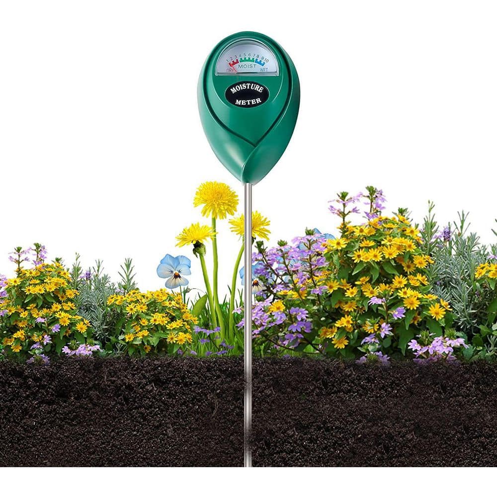 Soil Moisture Meter, Plant Moisture Monitor for Garden, Lawn, Farm, Indoor and Outdoor, Green, No Battery Required - Hercitys
