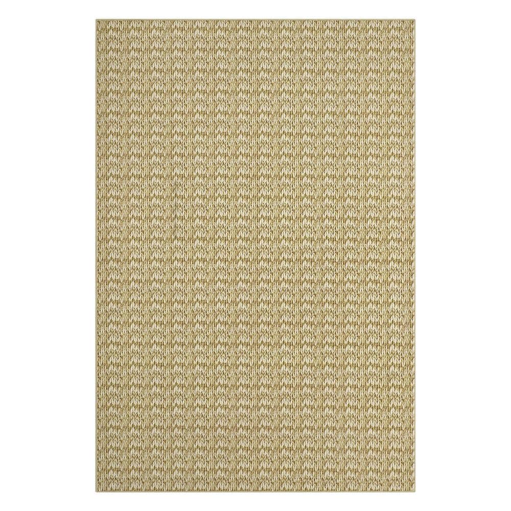 Camel 9 ft. x 12 ft. Polyester Washable Modern Geometric Pattern Area Rug - Hercitys
