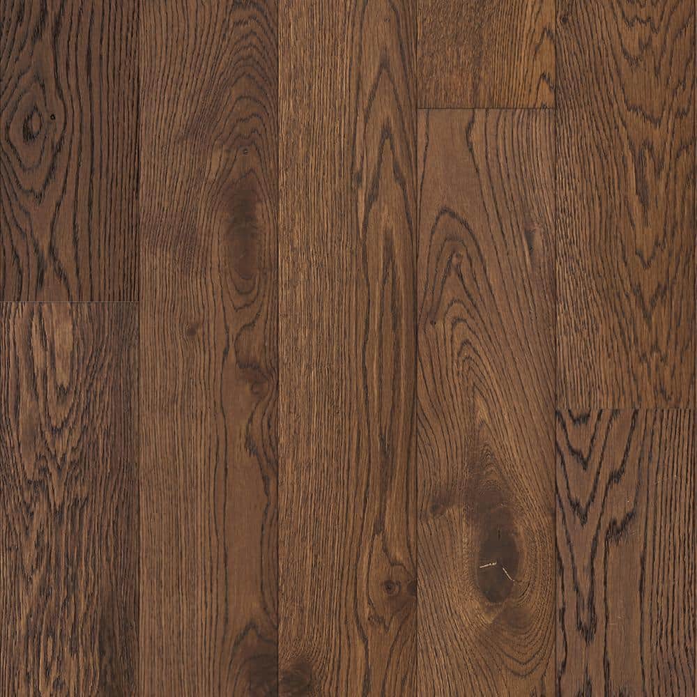 Neah Oak 1/4 in. T x 5 in. W Click Lock Wire Brushed Engineered Hardwood Flooring (16.7 sq.ft./case) - Hercitys