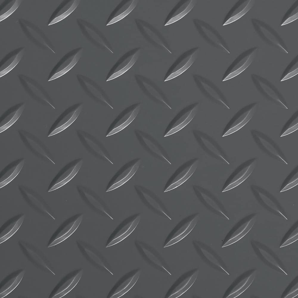 Diamond Tread 5 ft. x 10 ft. Slate Grey Commercial Grade Vinyl Garage Flooring Cover and Protector - Hercitys