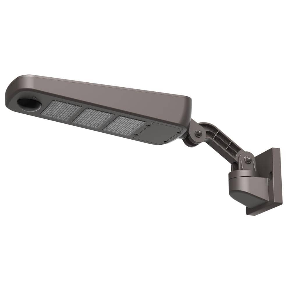 Solar Powered 4500 Lumens Bronze Motion Activated Dusk to Dawn Security Integrated LED Outdoor Wall Area Floodlight - Hercitys