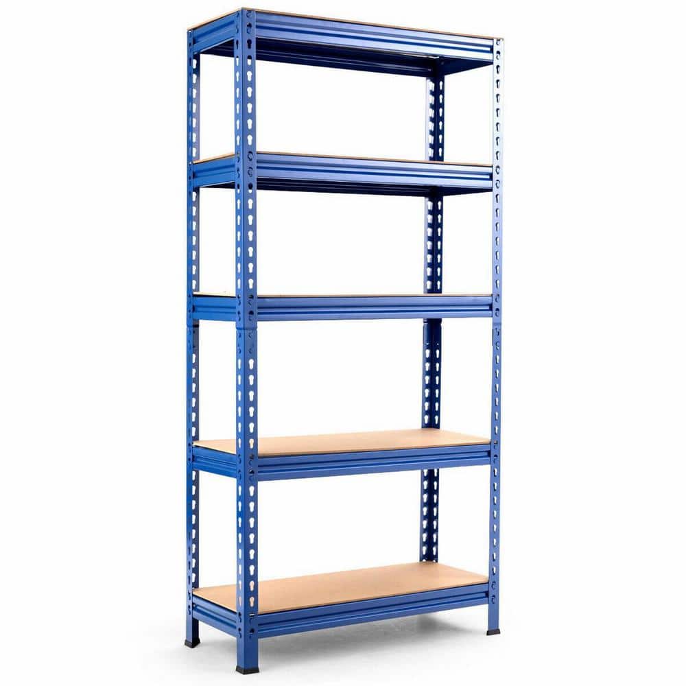 Navy Steel Heavy Duty 5-Tier Adjustable Boltless Garage Storage Shelving Unit 30 in. W x 60 in. H x 12 in. D - Hercitys