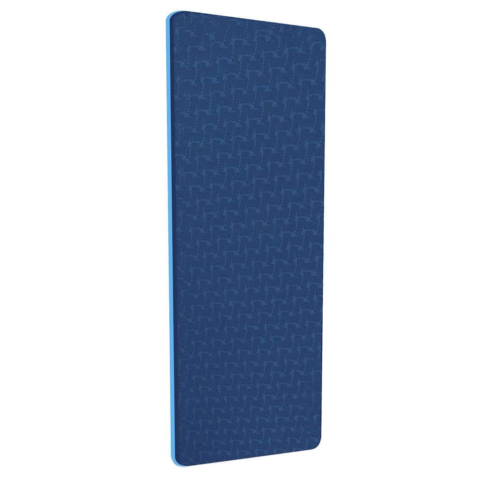Blue 24 in. W x 72 in. L x 0.3 in. T Thermoplastic Elastomers Gym Flooring Mat (12 sq. ft.) - Hercitys