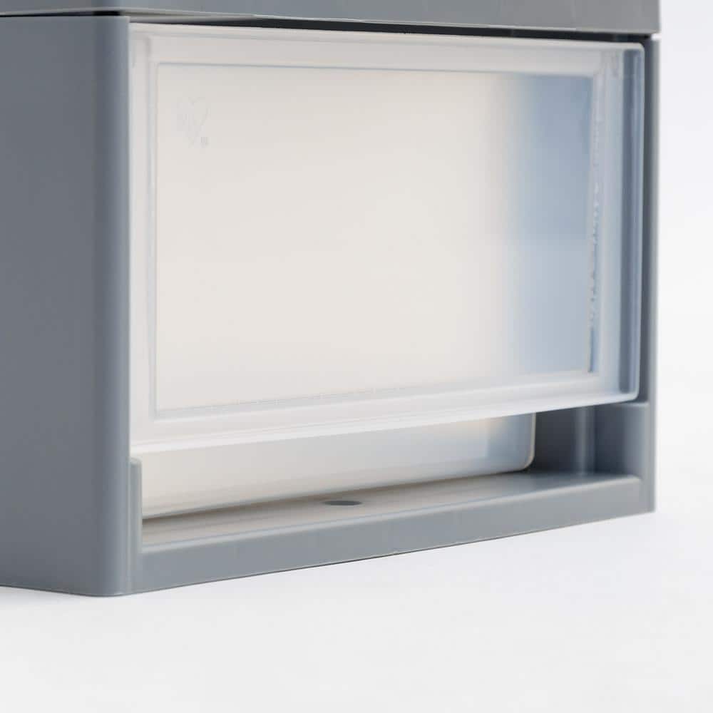 8.50 in. W x 5.38 in. H Gray Stackable Storage Drawer Single Drawer (5-Pack) - Hercitys