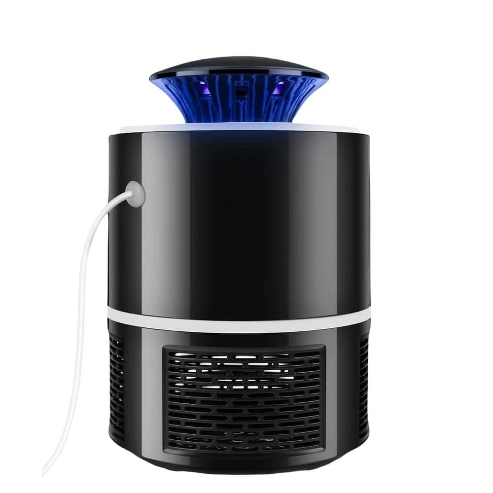 Electric Bug Zapper Mosquito Repellent with 360° Fan, LED Attractant for Flies, Gnats, Indoor or Outdoor Use, Black - Hercitys