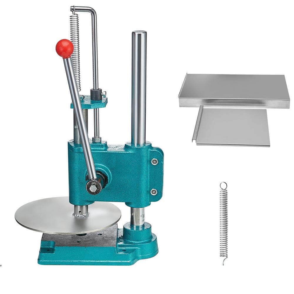 9.5in. Manual Pizza Dough Press Machine Height Adjustable Stainless Steel - Hercitys