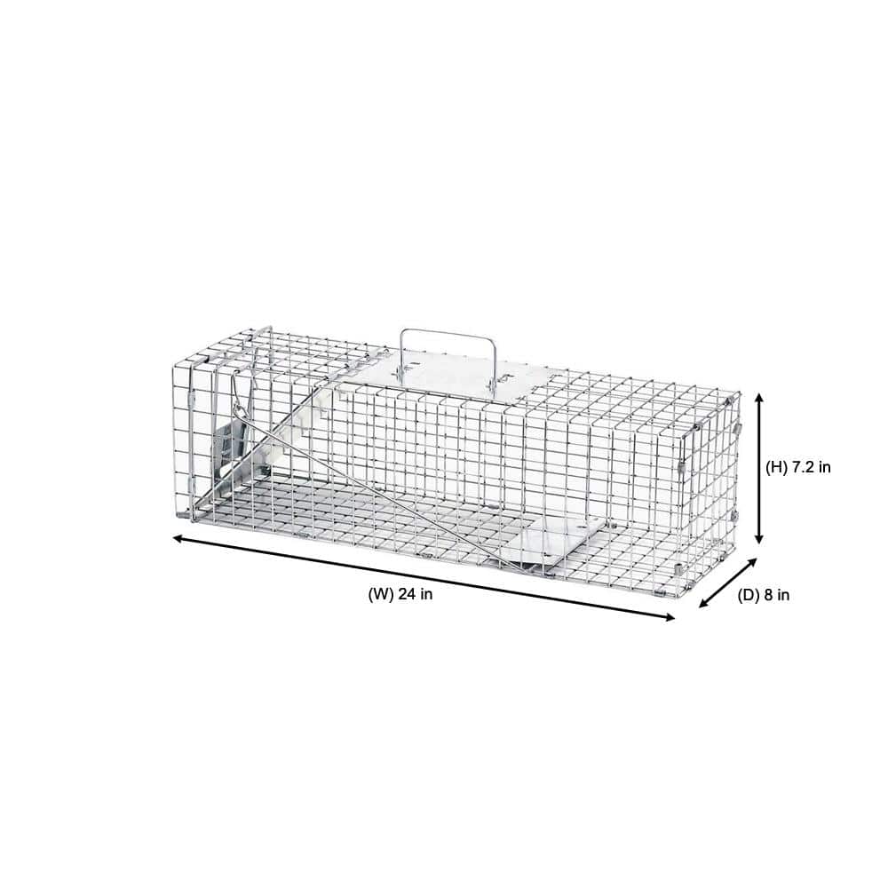 Medium 1-Door Professional Humane Catch-and-Release Live Animal Cage Trap for Rabbit and Skunk - Hercitys
