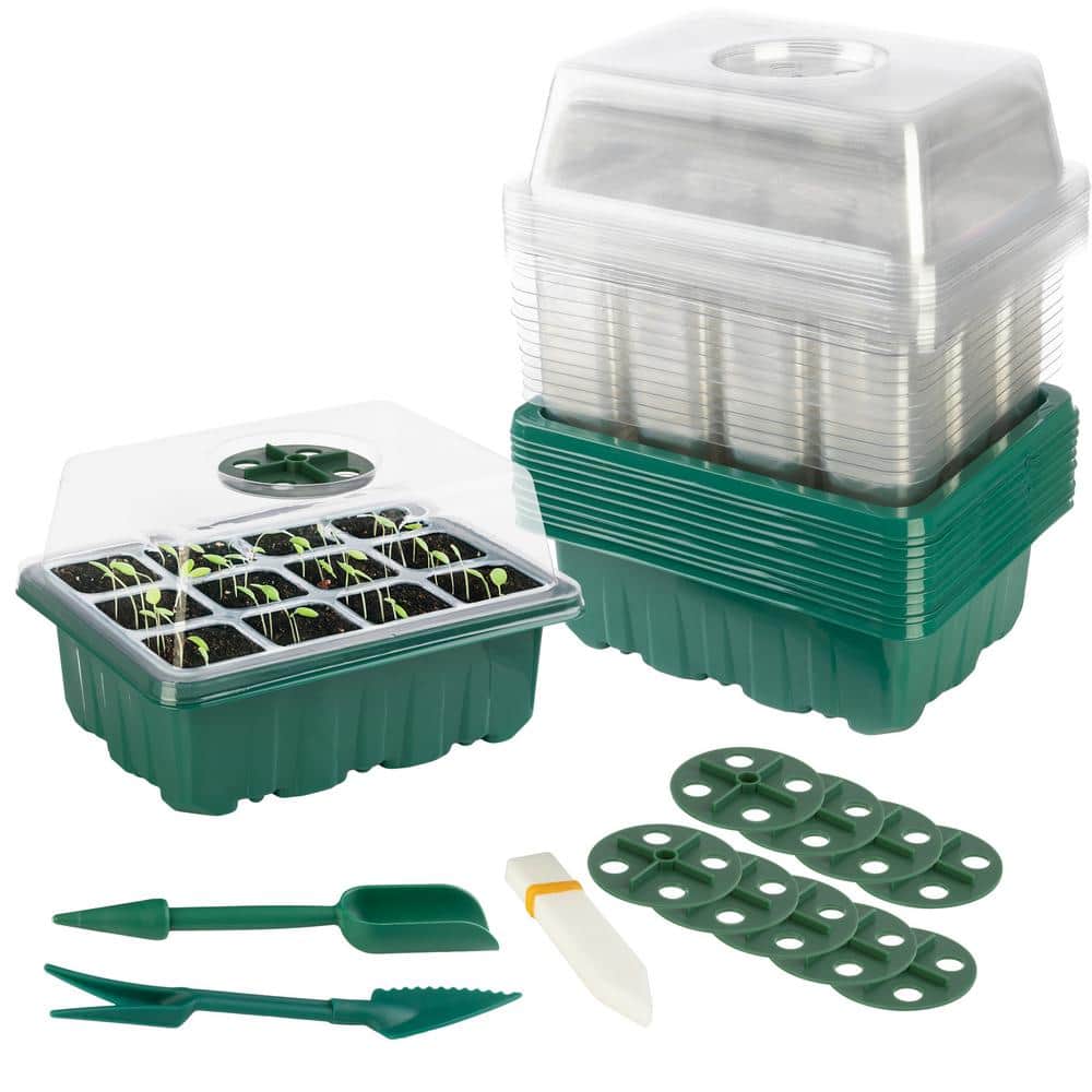 Seed Starter Trays with Domes (10-Pack) - Hercitys